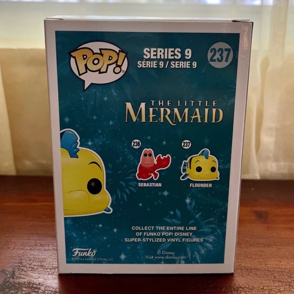 Disney Funko POP Flounder from The Little Mermaid Vinyl Figure - Picture 2 of 5